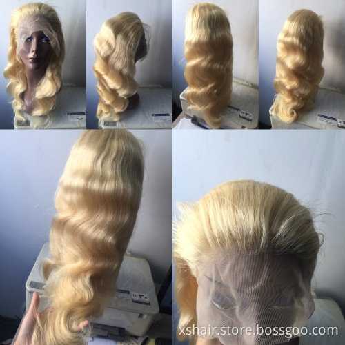 Wholesale 4x4 5x5 6x6 613 lace closure middle part closure blond color closure straight body wave